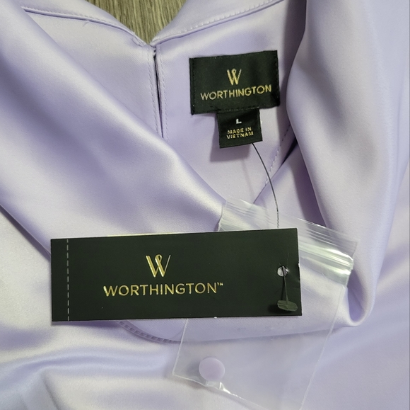 NWT Lilac Silky Worthington Blouse - Picture 3 of 4